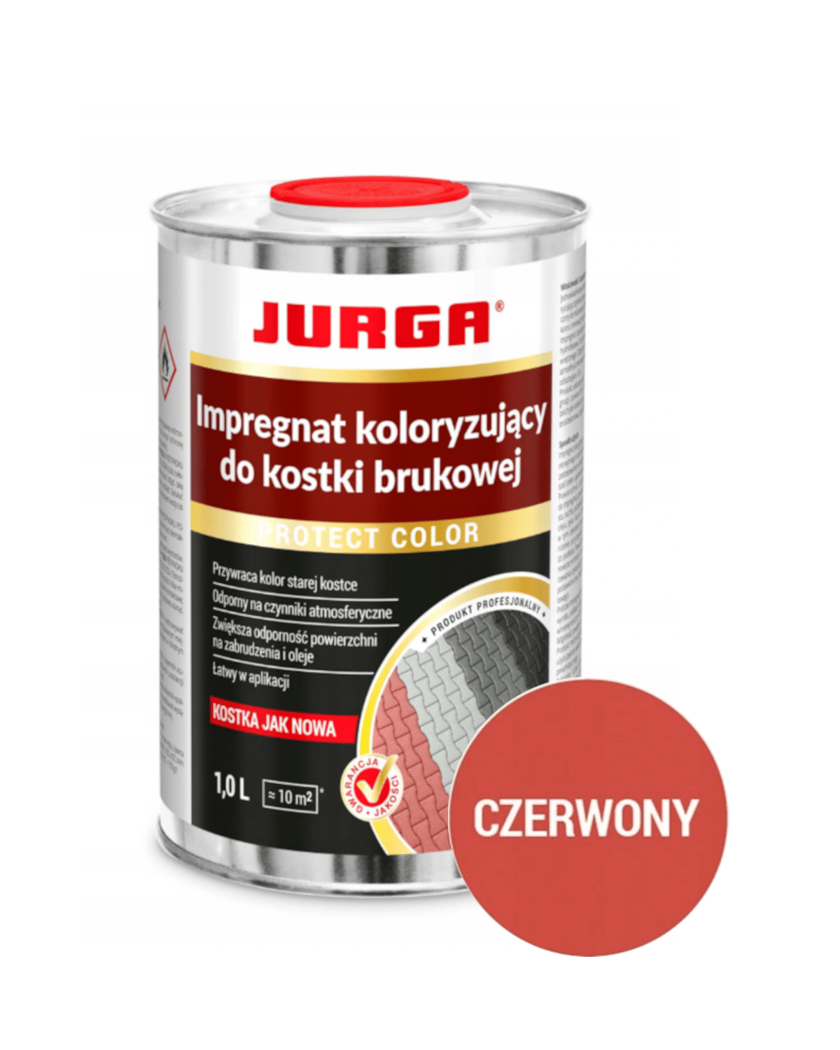 JURGA protect color CZERWONY 1l.