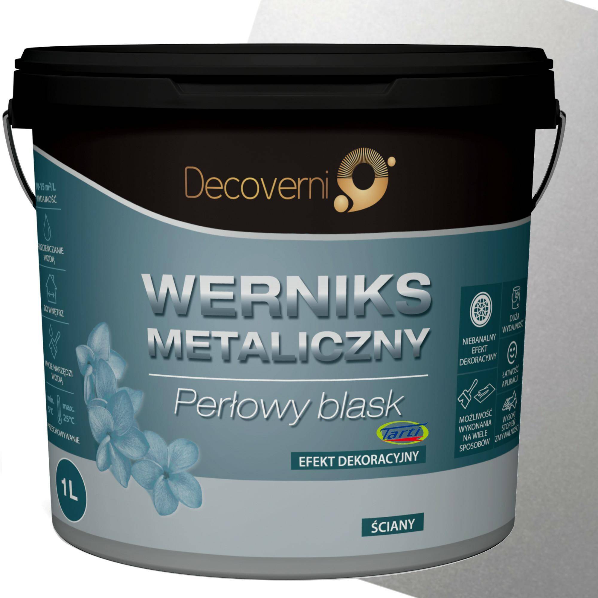 Decoverni Werniks metaliczny 1l srebrny