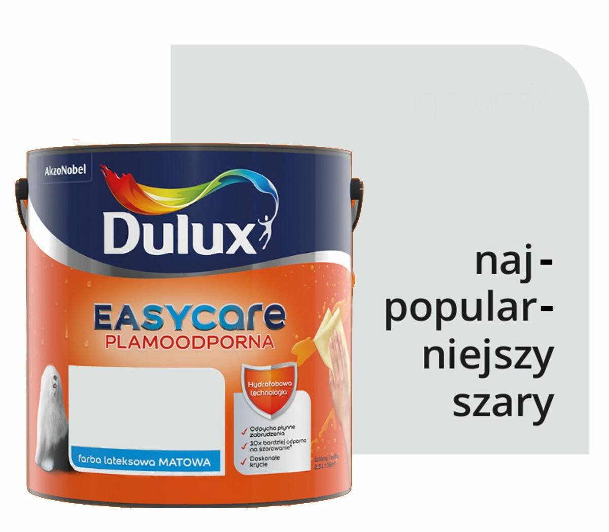 Dulux EasyCare 5L NAJPOPULARNIEJSZY SZARY - Nowość 2019!