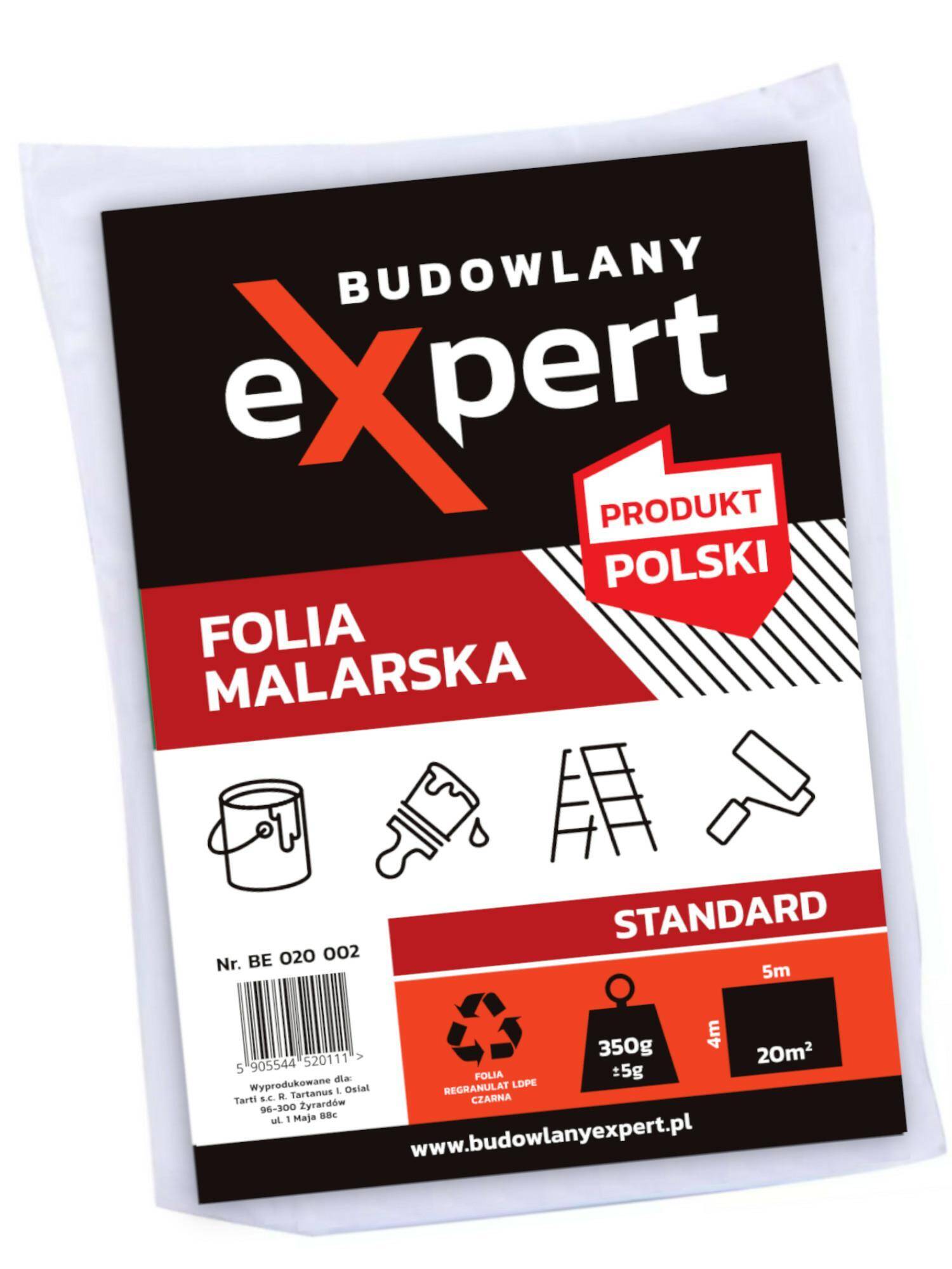 BE 020 002 folia malarska STANDARD 350g