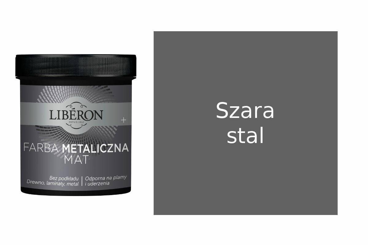 LIBERON Farba metaliczna 0,5l Szara stal