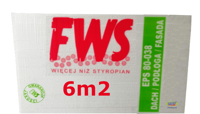 FWS styr. D/P EPS80 038 gr.8cm styropian