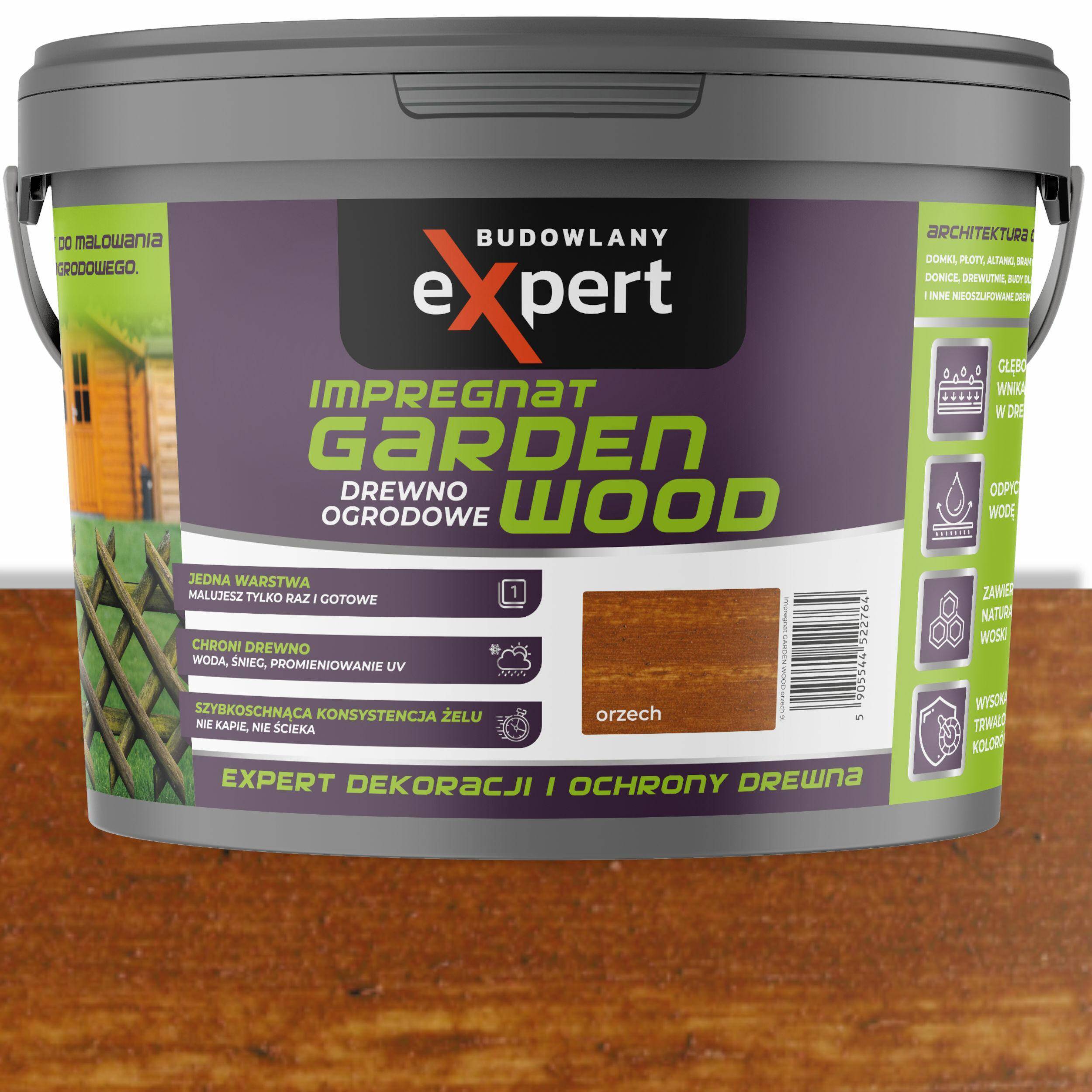 BE Impregnat GARDEN WOOD 9L orzech