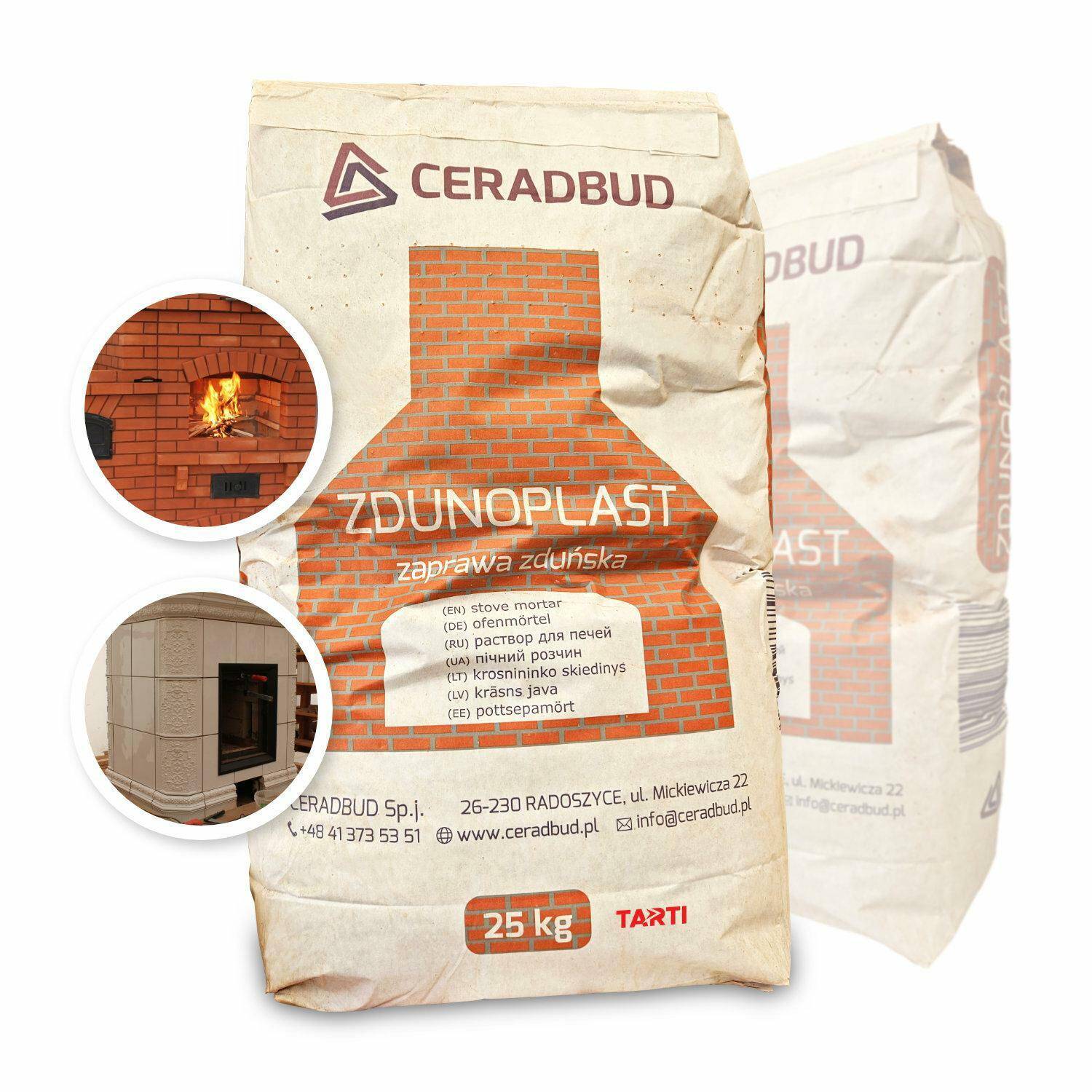 CERADBUD ZDUNOPLAST 25kg zaprawa zduńska