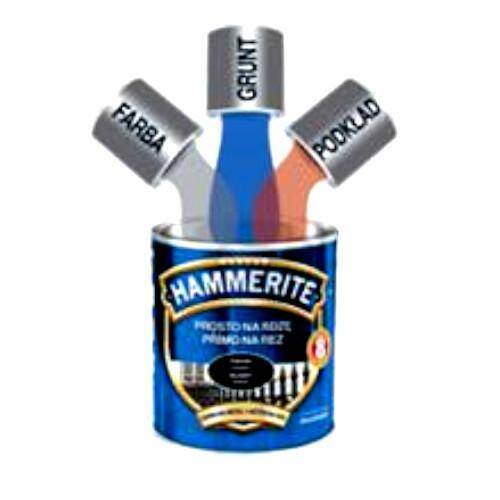 Hammerite Farba Prosto na Rdzę 0,7L Młotkowy Ciemnoniebieski (Zdjęcie 5)
