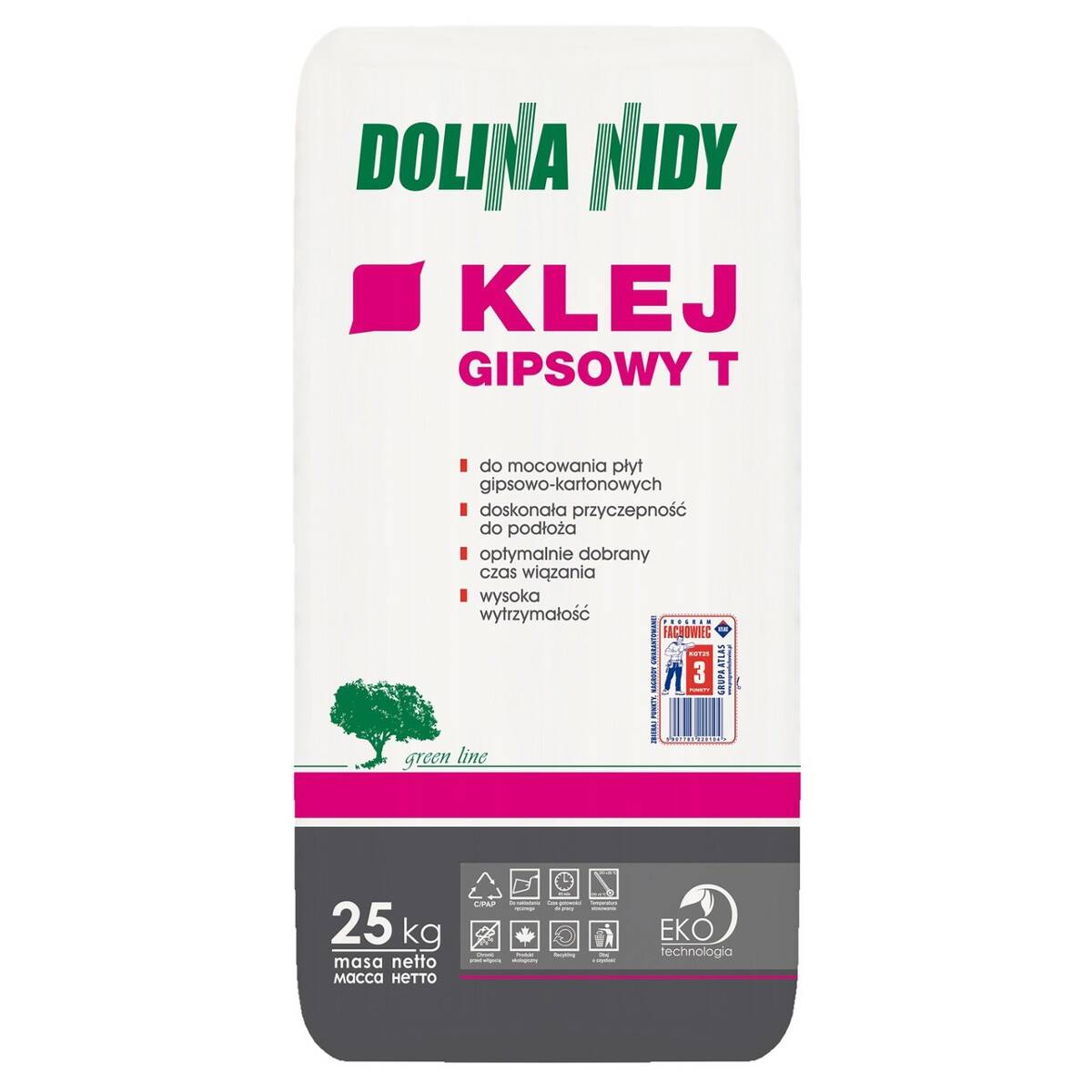 NIDA klej gipsowy T 25 kg