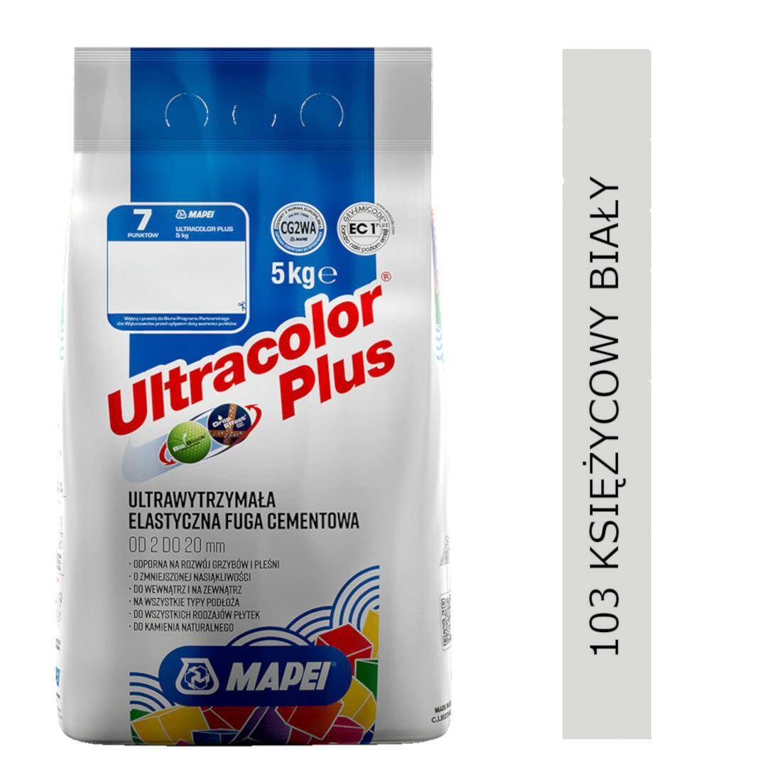 MAPEI Fuga Ultracolor Plus 103 KSIĘŻYCOWY BIAŁY 5 kg (Zdjęcie 1)