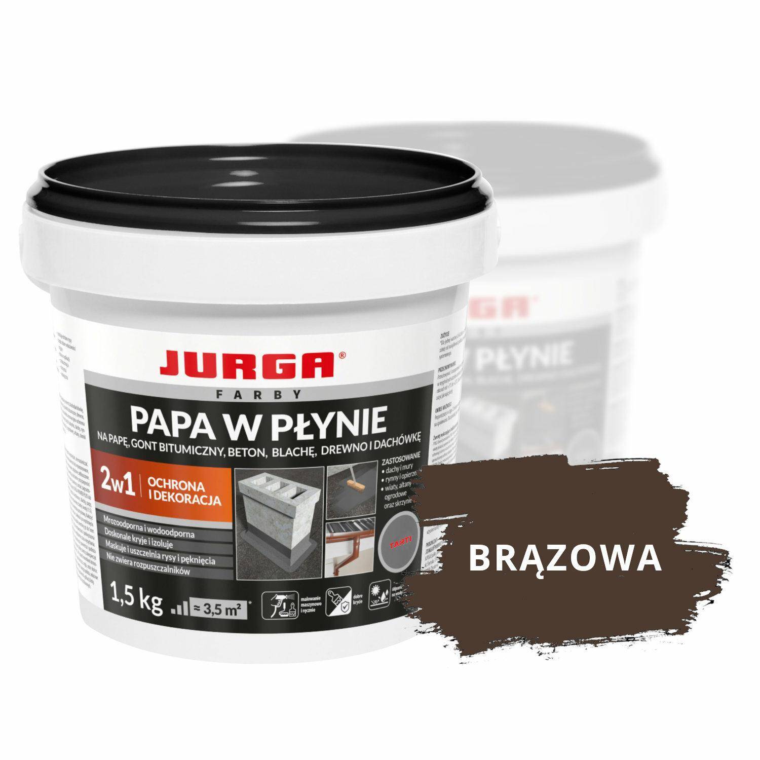 JURGA Papa w płynie 1,5 kg BRĄZOWA