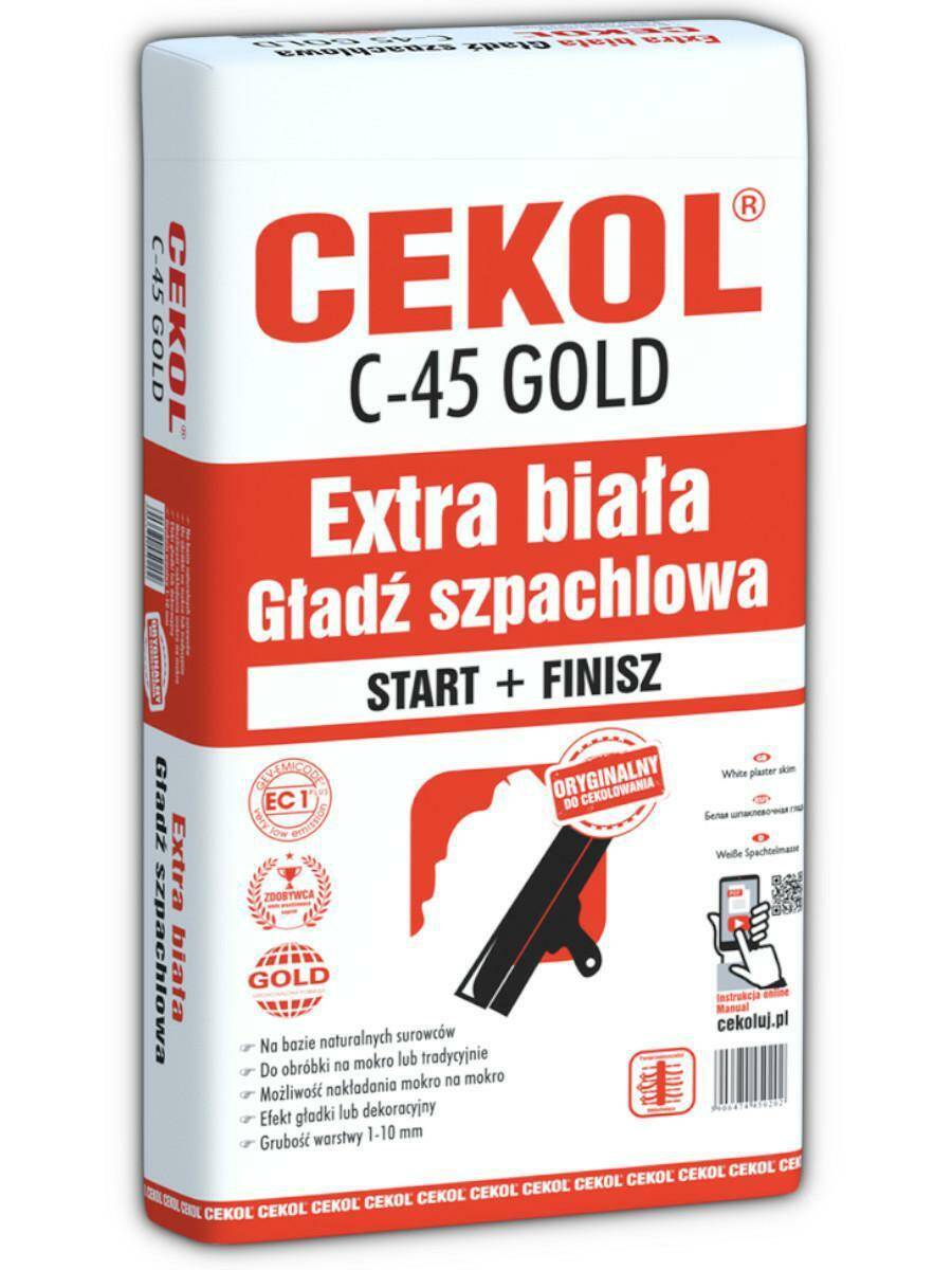 CEKOL C-45 gips szpachlowy 20 kg (Zdjęcie 1)