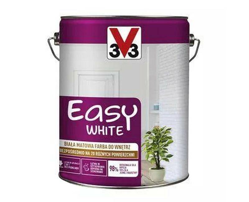 V33 Easy-WHITE farba biała matowa 5l (Zdjęcie 1)