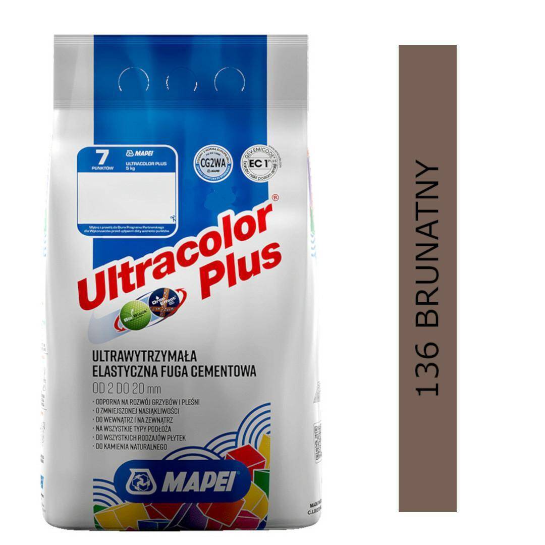 MAPEI Fuga Ultracolor Plus 136 BRUNATNY 5 kg (Zdjęcie 1)