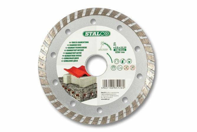 STALCO s-30423 tarcza turbo diamentowa do cięcia betonu średnica 230 mm
