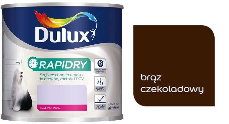 Dulux RAPIDRY Farba szybkoschnąca 0,4L brąz czekoladowy