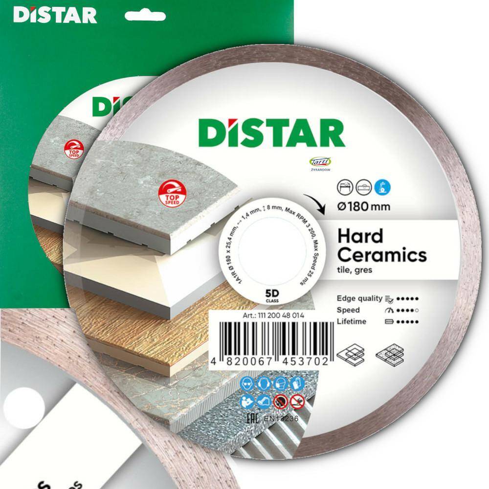 DiSTAR 180x1,4x8,5x25,4 Hard Ceramics 1A1R Tarcza diamentowa do cięcia ceramiki gresu 180 mm