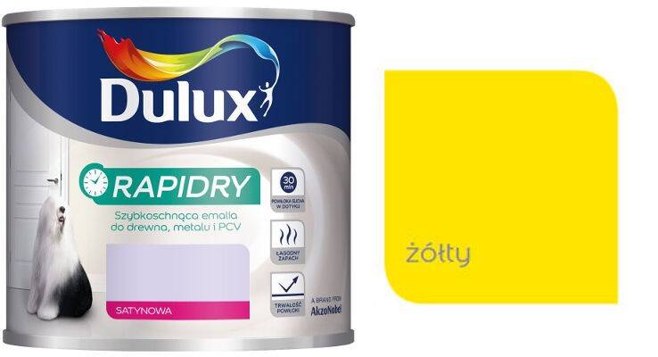 Dulux RAPIDRY Farba szybkoschnąca 0,4L żółty