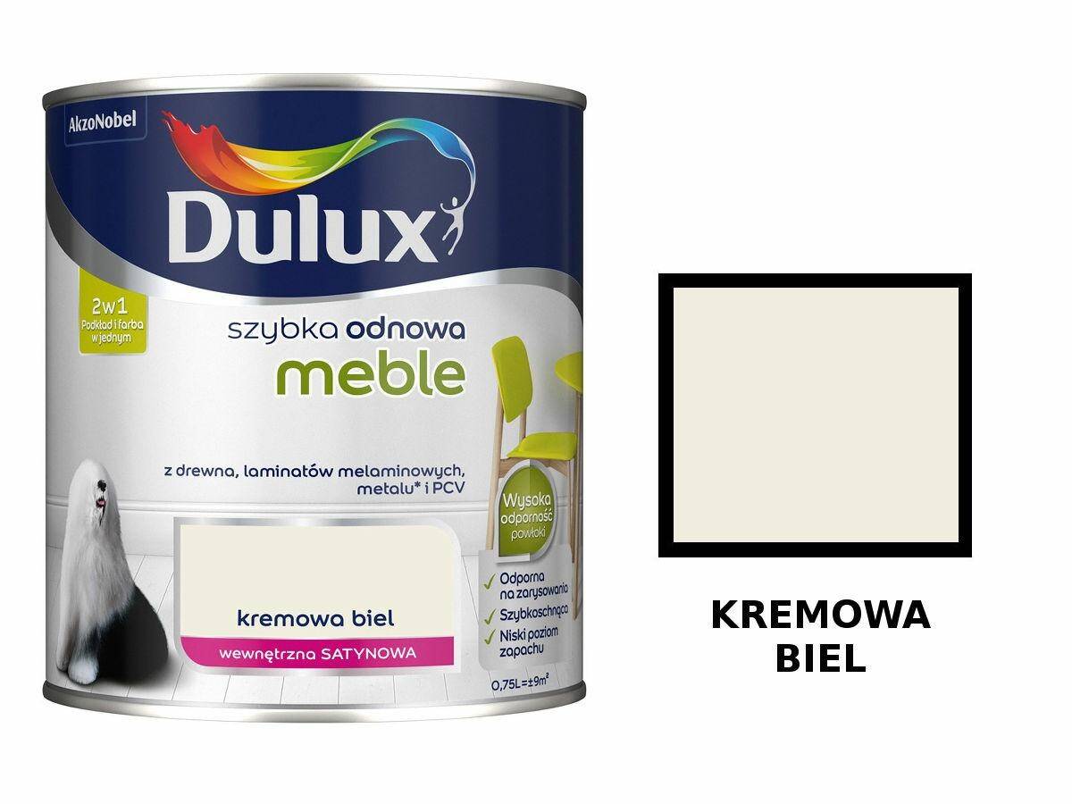 Dulux MEBLE 0,75L KREMOWA BIEL