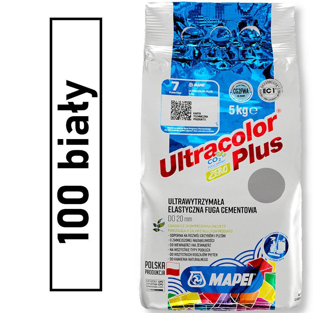 MAPEI Fuga Ultracolor Plus 100 BIAŁY 5 kg