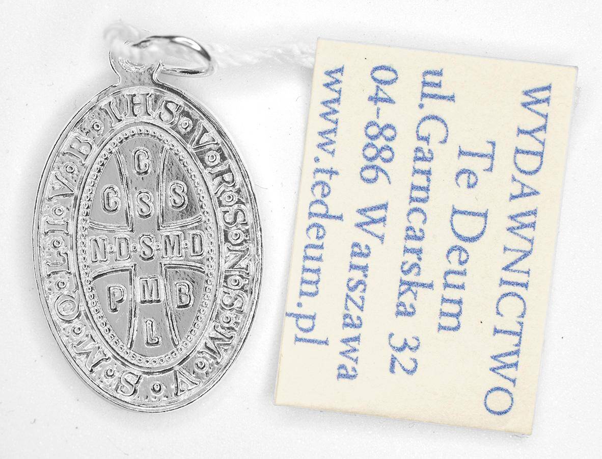 Medalik ze św. Benedyktem (srebro) (Zdjęcie 2)