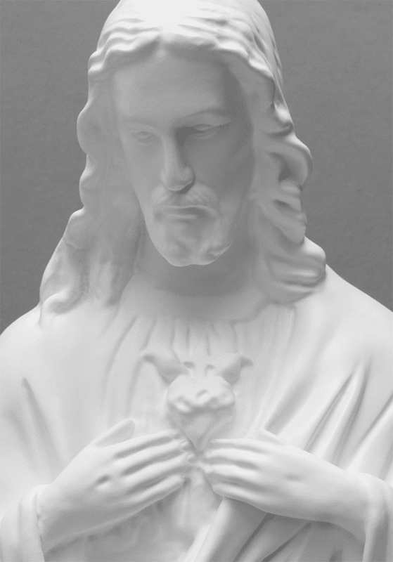 Figura Serce Pana Jezusa 55 (biały) (Zdjęcie 2)