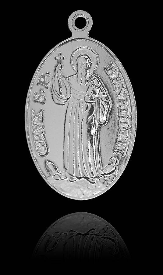 Medalik ze św. Benedyktem (srebro) (Zdjęcie 3)