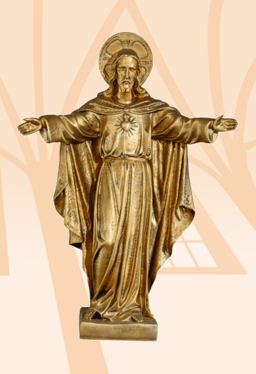 Figura Serce Pana Jezusa 56 (złoty) (Zdjęcie 1)