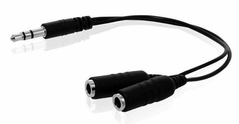 ADAPTER JACK STEREO (M) 2XJACK STEREO(F)