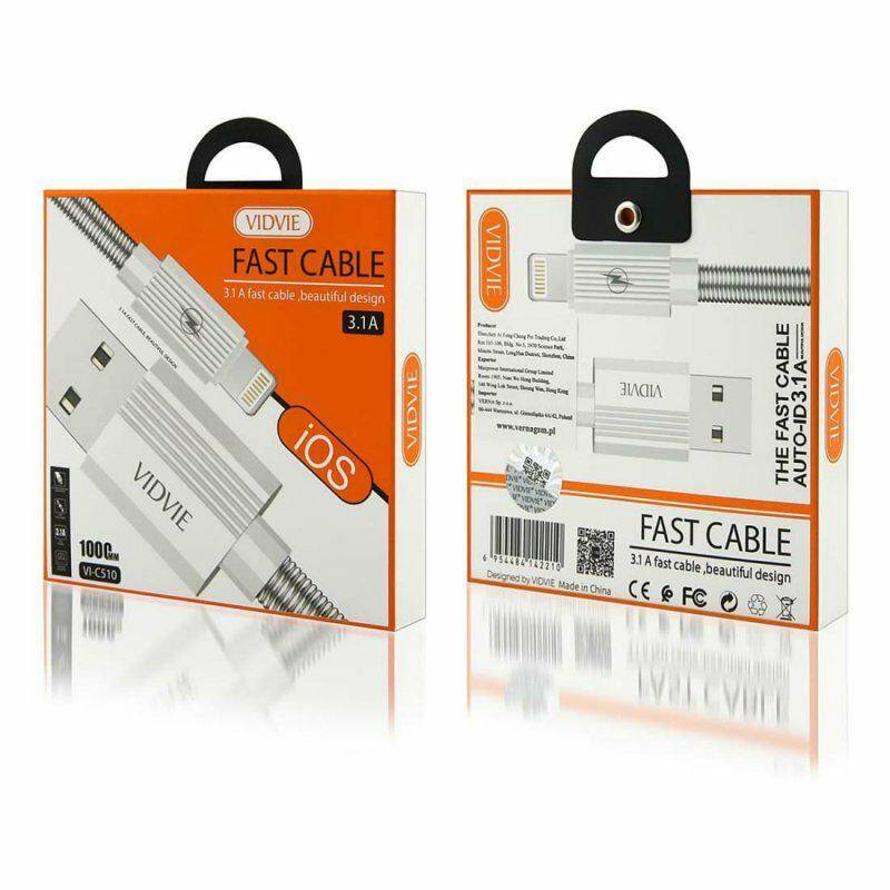 KABEL VIDVIE C510 USB / IPHONE 1M 3,1A