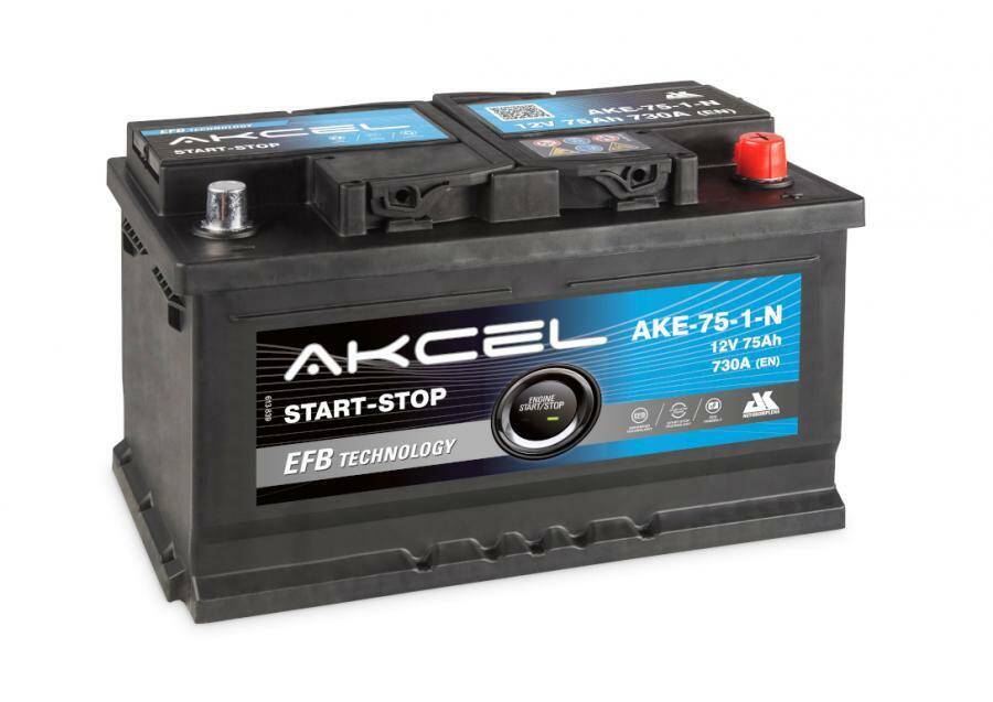 Akumulator  75AH/730A P+ AKCEL EFB