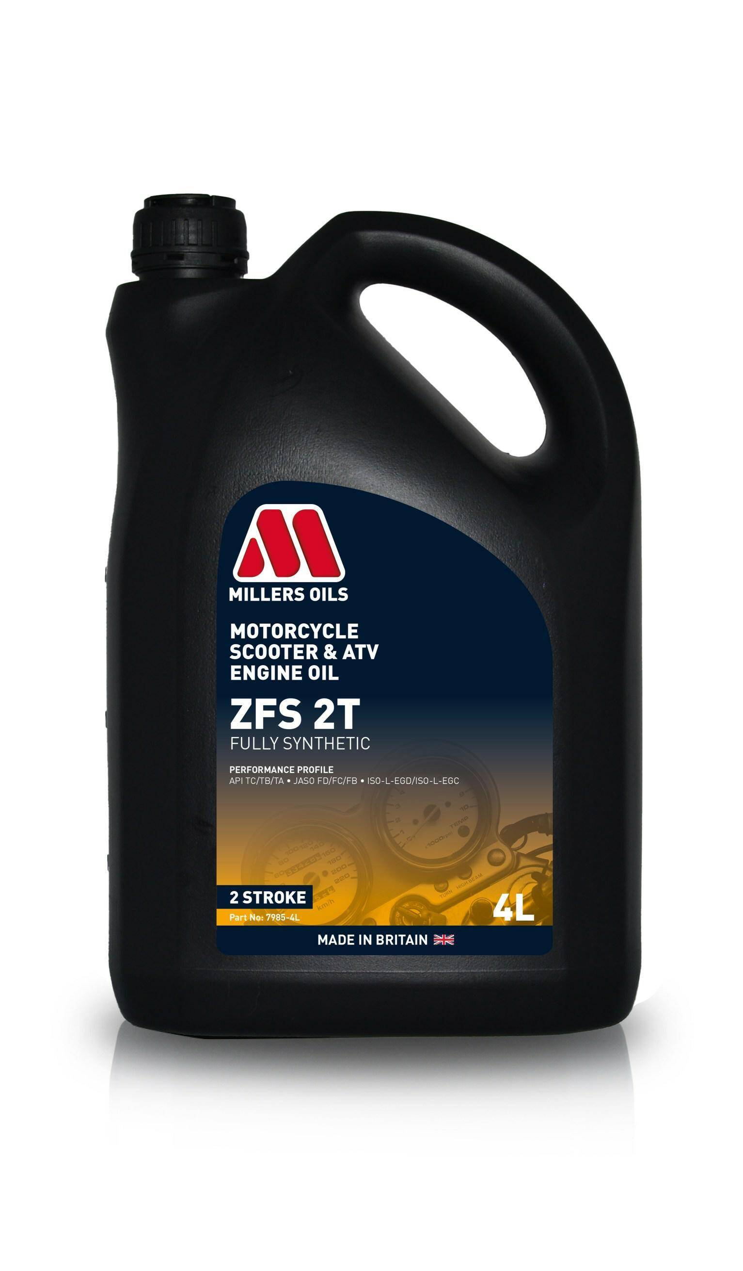Millers Oils Motorcycle ZFS 2T 4L TC FD