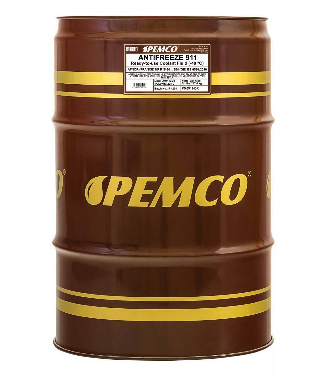 PEMCO ANTIFREEZE 911 CONCENTRATE 208L
