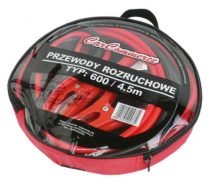 Przewody kable rozruchowe 600A/4,5 m.