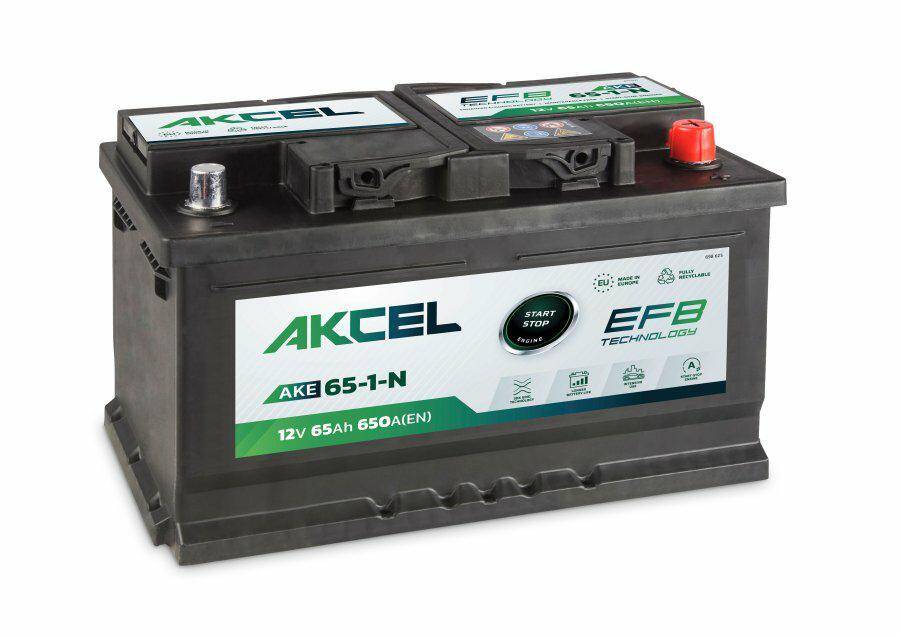 Akumulator  65AH/650A P+ AKCEL EFB