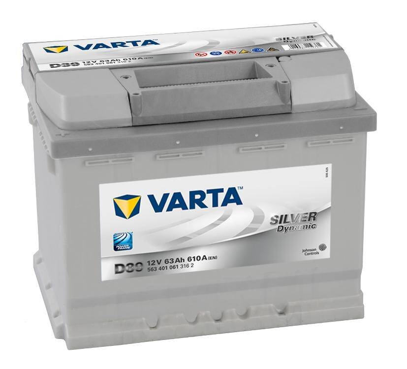 Akumulator  63AH/610A L+ VARTA D39 Silve