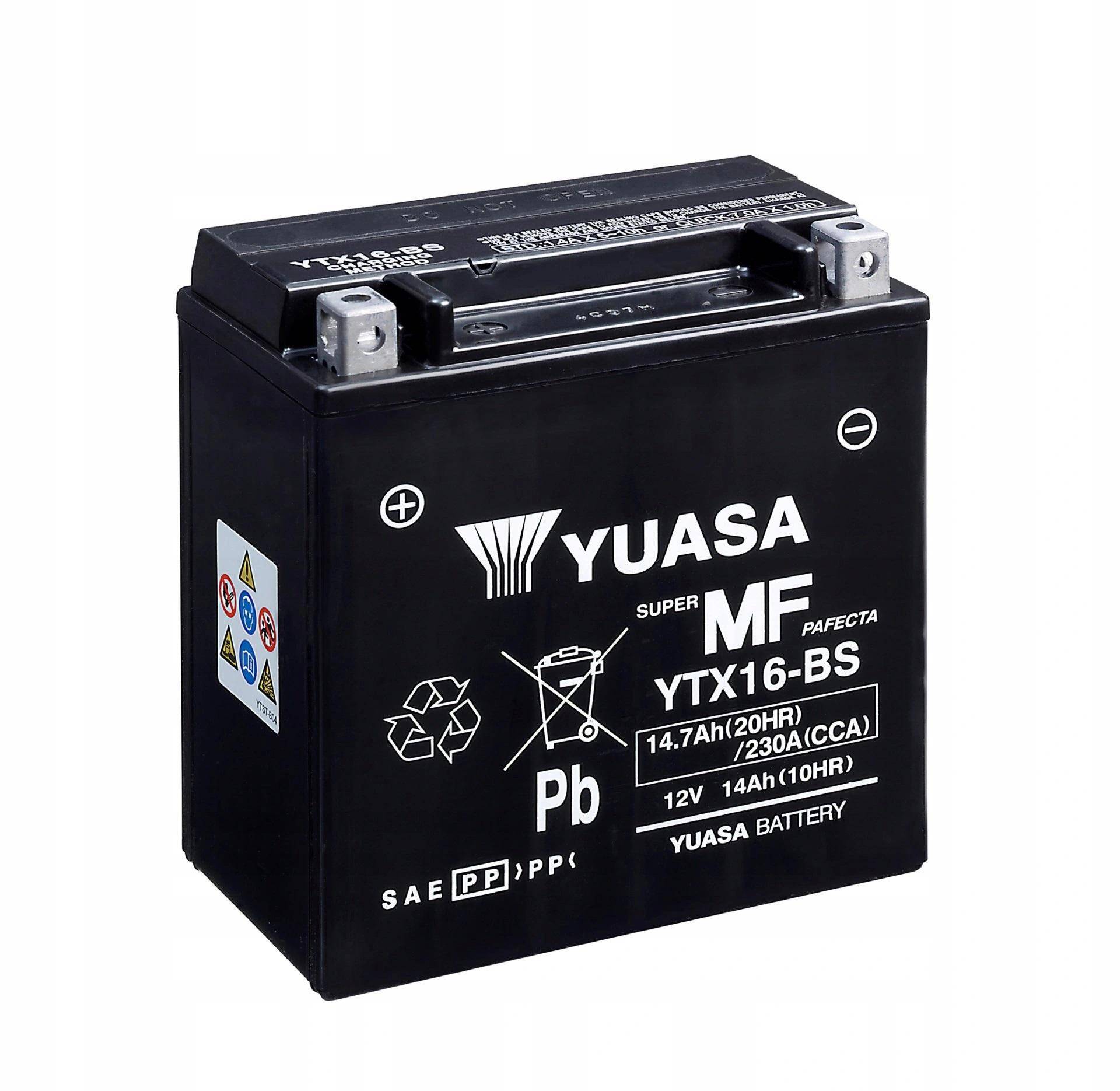 Akumulator  14Ah/230A L+ YUASA YTX16-BS