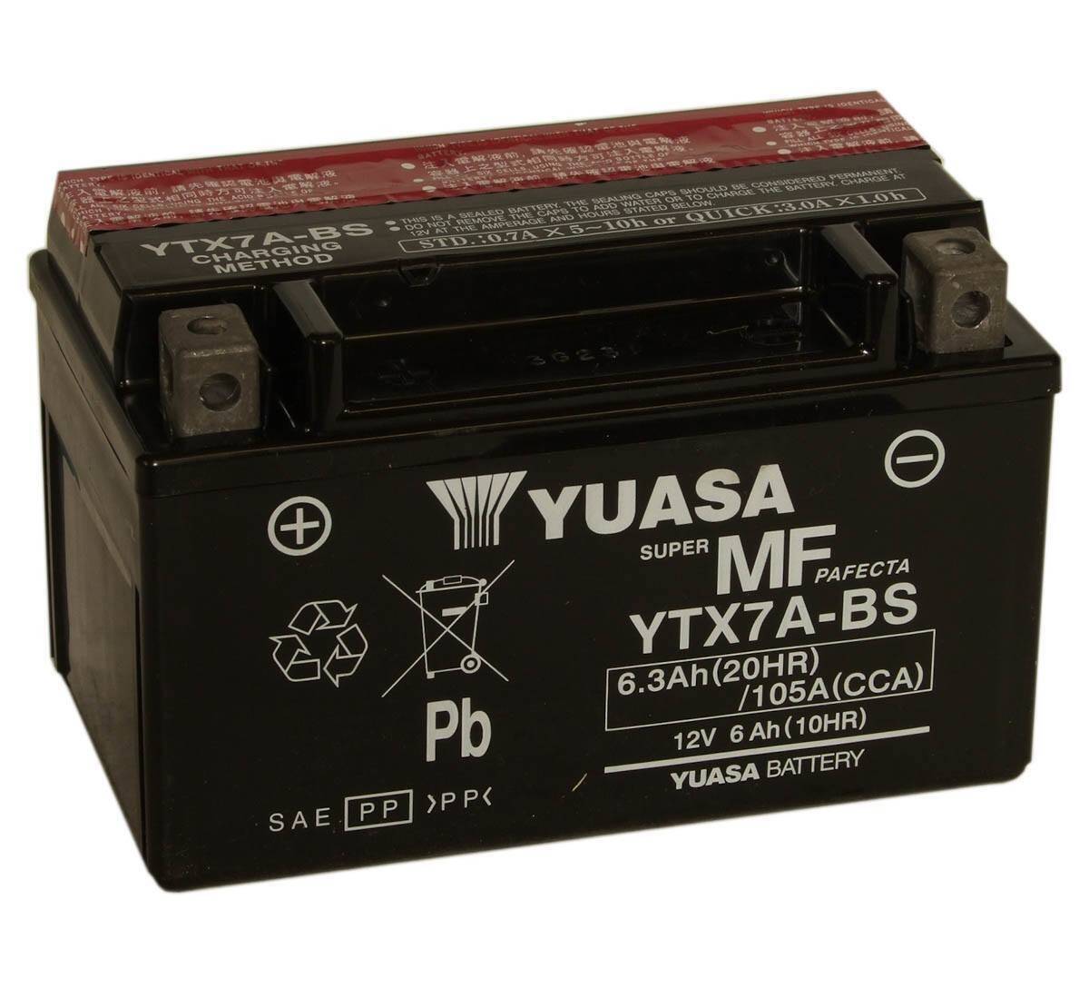 Akumulator   6Ah/105A L+ YUASA YTX7A-BS