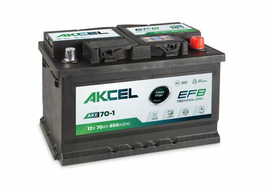 Akumulator  70AH/650A P+ AKCEL EFB