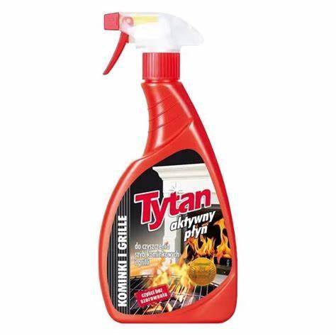 Płyn do czyszczenia szyb kominkowych i grilli Tytan spray 500g