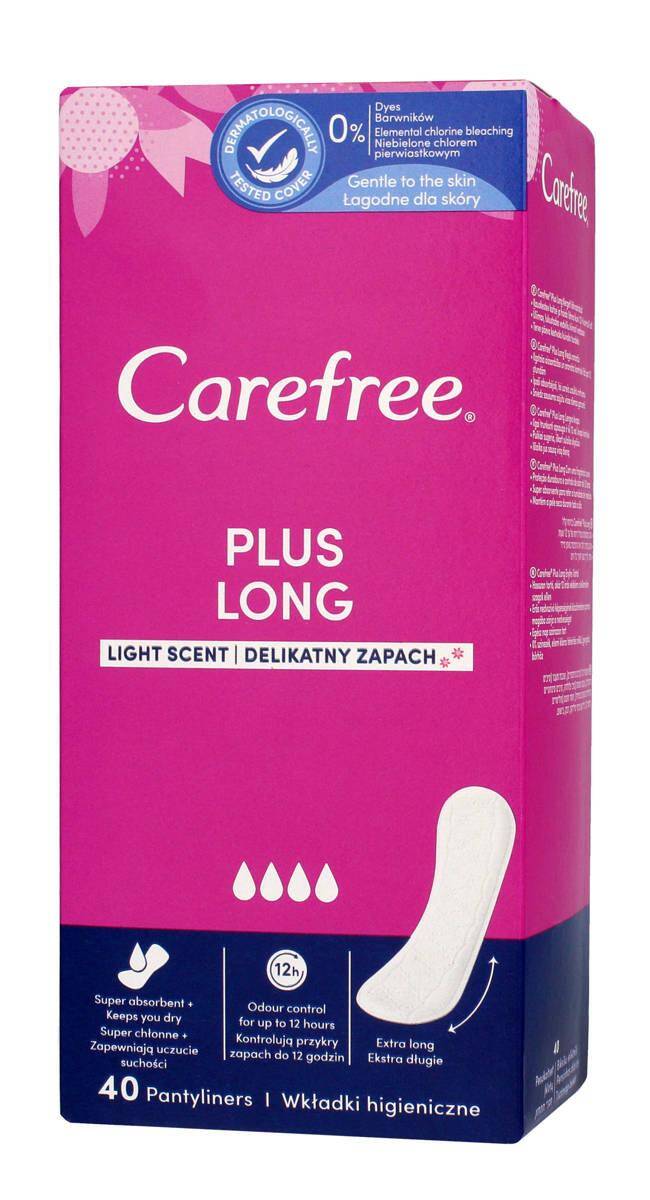Carefree Plus Long wkładki higieniczne Light Scent 40szt