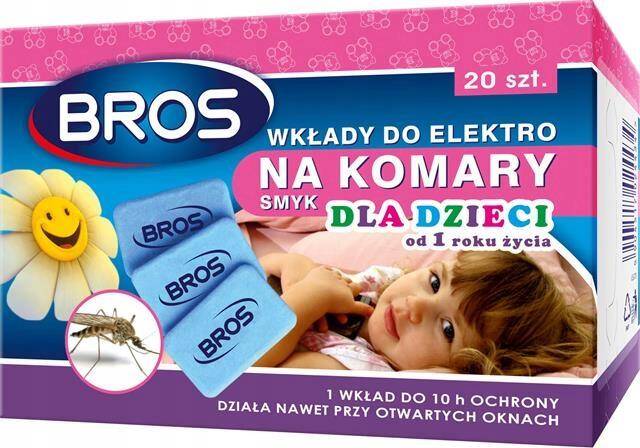 Bros na komary wkłady dla dzieci do elektrofumigatora 20szt