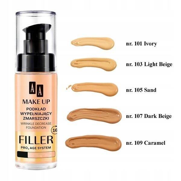 AA Make Up Filler podkład wypełniający zmarszczki 109 caramel 30 ml