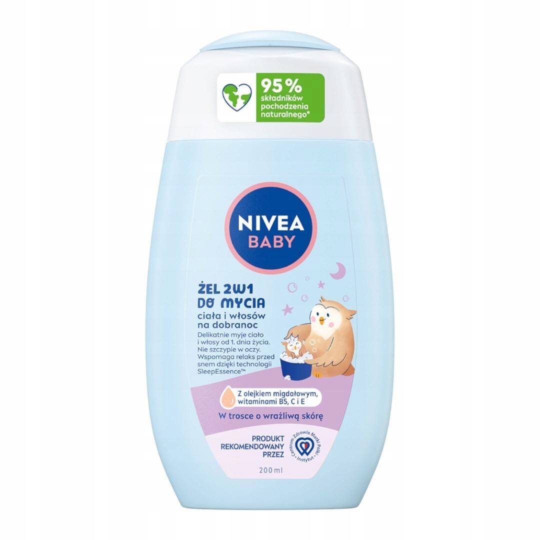 NIVEA BABY Żel do mycia ciała i włosów 2w1 NA DOBRANOC, 200 ml