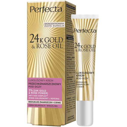DAX Perfecta 24K Gold&Rose Oil Luksusowy krem przeciwzmarszczkowy pod oczy