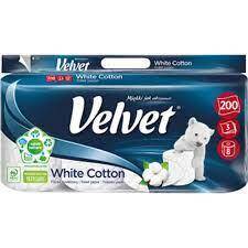 Velvet Excellence White Cotton papier toaletowy 8 rolek