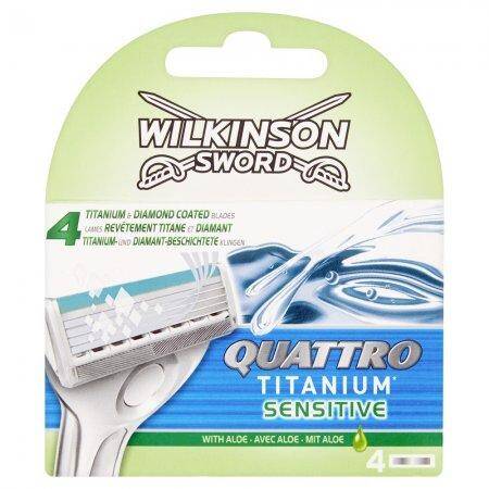 Wilkinson Sword Quattro Titanium Sensitive Wkład do maszynki - cena dotyczy 1 sztuki