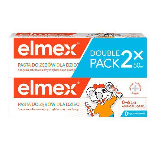 elmex Pasta do zębów dla dzieci do 6 lat 2 x 50 ml (Zdjęcie 1)