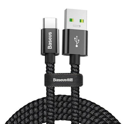 Kabel Double Fast USB - USB-C 5A czarny