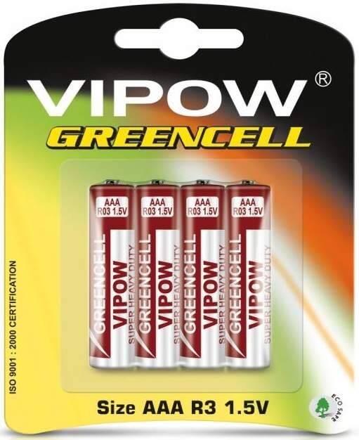 Baterie Vipow Greencell R03 4Szt/Bl