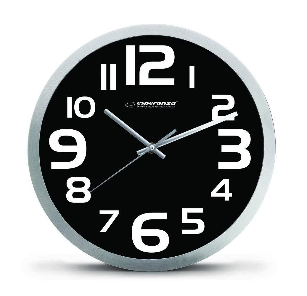 Zegar Ścienny Esperanza Zurich Czarny