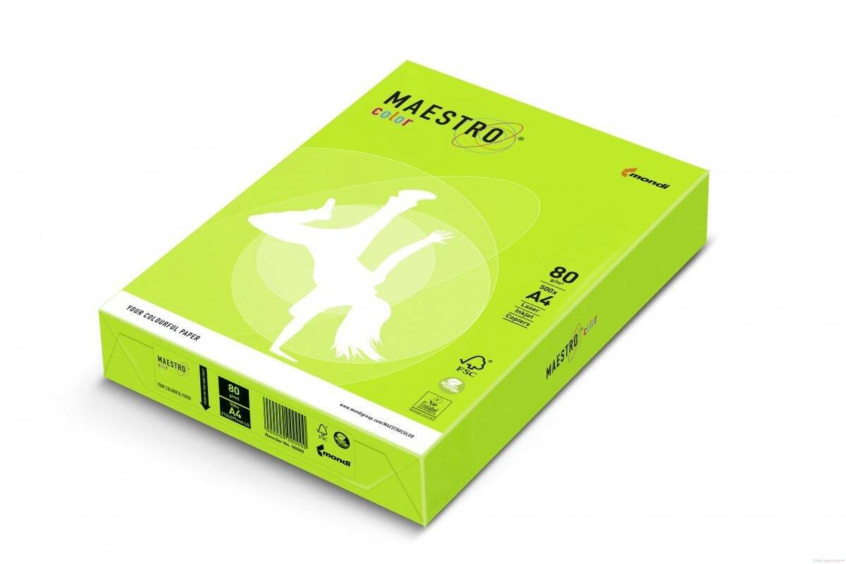 Papier MAESTRO A4/80g neon zielony