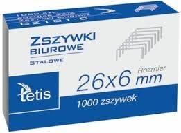 Zszywki 26/6 TETIS GZ101-C